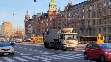 lastbil på vej