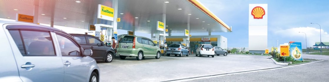 shell forecourt with fuelsave fuels