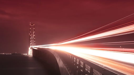 light brighting up highway